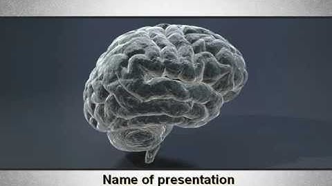 Human Brain Model PowerPoint Template by PoweredTemplate.com