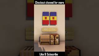 How to Build Andorra Flag Banner in Minecraft 1.19 ! #shorts #banner