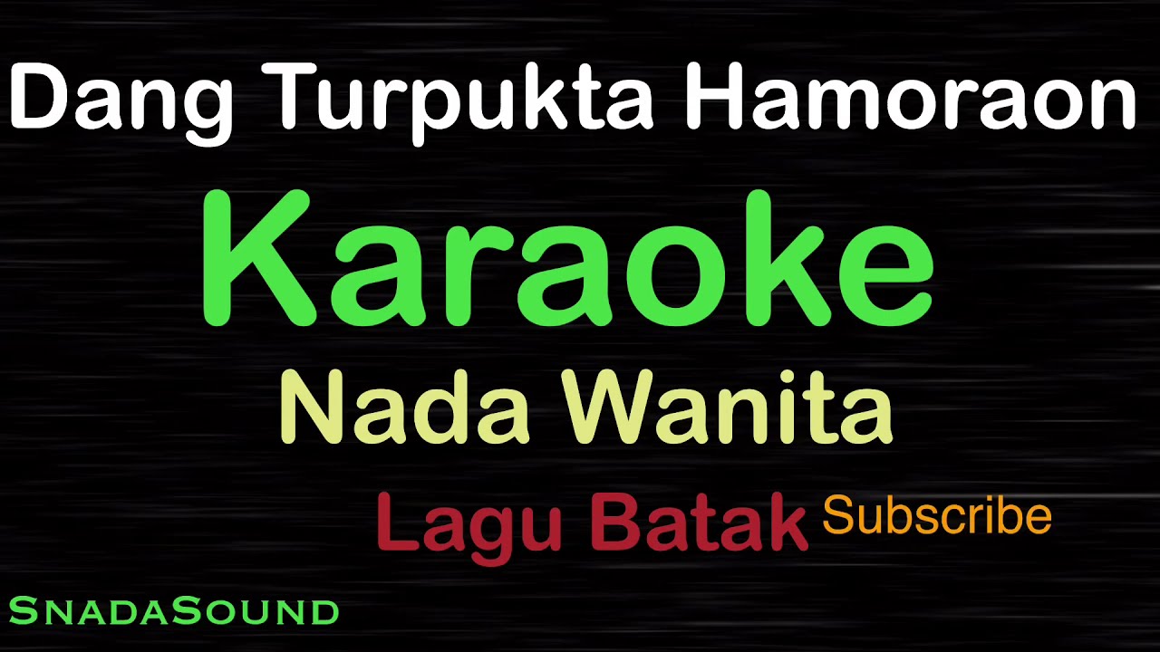 DANG TURPUKTA HAMORAON-Lagu Batak|KARAOKE NADA WANITA​⁠ -Female-Cewek-Perempuan@ucokku