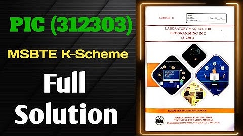 Programming in C|| 2nd Sem || Solutions #msbte #solution #labmanual #diploma