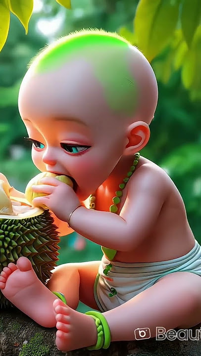 mukbang durian lucu #cutebaby #cocomelon