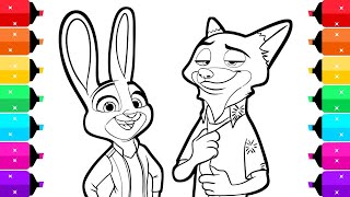 Zootopia 2 Coloring Pages for Kids | Coloring Zootopia Characters