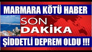 MARMARA ŞİDDETLİ DEPREM MEYDANA GELDİ SON DAKİKA KÖTÜ SALLANDIK MAALESEF...