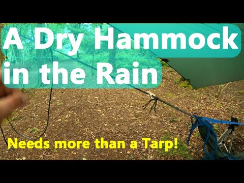 Hammock Camping: How to stay dry in the rain  🌧️ Dry Hammock Suspension | Drip Lines