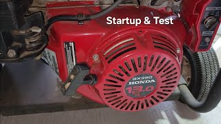 Honda Generator - Startup and Test