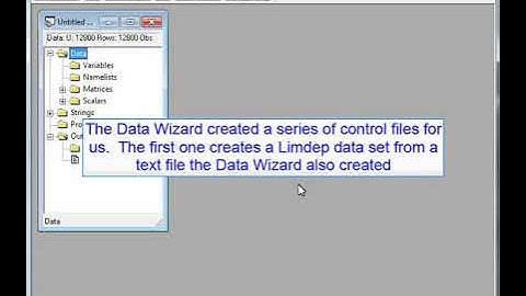 Animated Limdep tutorial