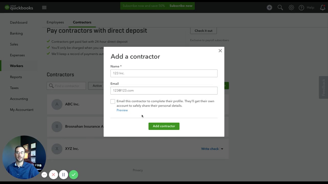 QBO Contractors Direct Deposit Pay 11.07.2018 - YouTube