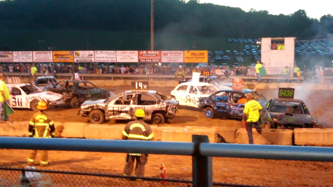 Hookstown Fair demolition derby 2016 YouTube