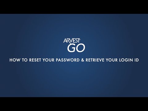 Arvest Go - How To Reset Your Password & Retrieve Your Login ID