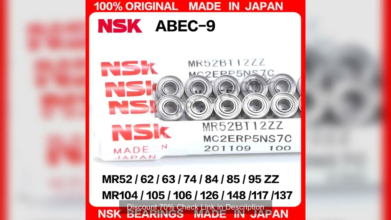 10pcs Japan NSK bearing MR52 MR62 MR63 MR74 MR83 MR84 MR85 MR95 MR104 MR106 MR126 MR128 MR148 MR117