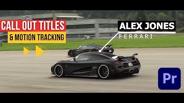 Call out Title & Motion Tracking with an Object in Premiere Pro 2023 | Quick Tutorial