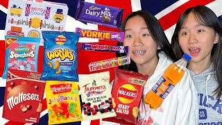 We tried British Snacks! | Janet and Kate
