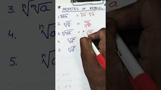 Properties of Radicals in 60 Seconds 🔥 | Easy Math Trick #shorts