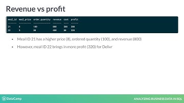 SQL Tutorial : Why is profit important?