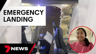 A commercial plane door blows out in a terrifying mid-air emergency | 7 News Australia