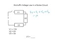 Kirchhoff&#39;s Voltage Law in a Series Circuit