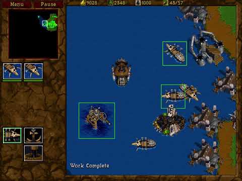 Warcraft 2: Beyond the Dark Portal - Orc Mission 7: The Seas of Azeroth (Walkthrough)