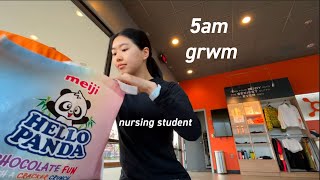 5am nursing student morning routine (workout, get ready, breakfast)