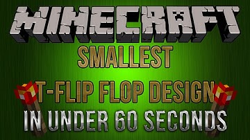 Smallest T-Flip Flop in Minecraft 1.8-1.9