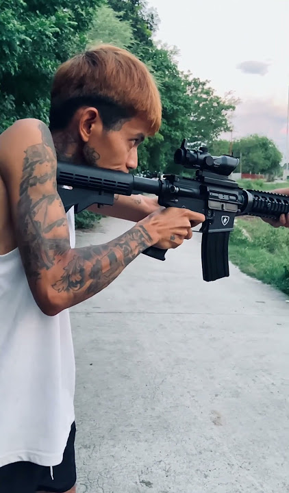 WE M4 Ris Gas Blow Back Rifle (gbbr) #airsoft #gbbr #m4 #toygun