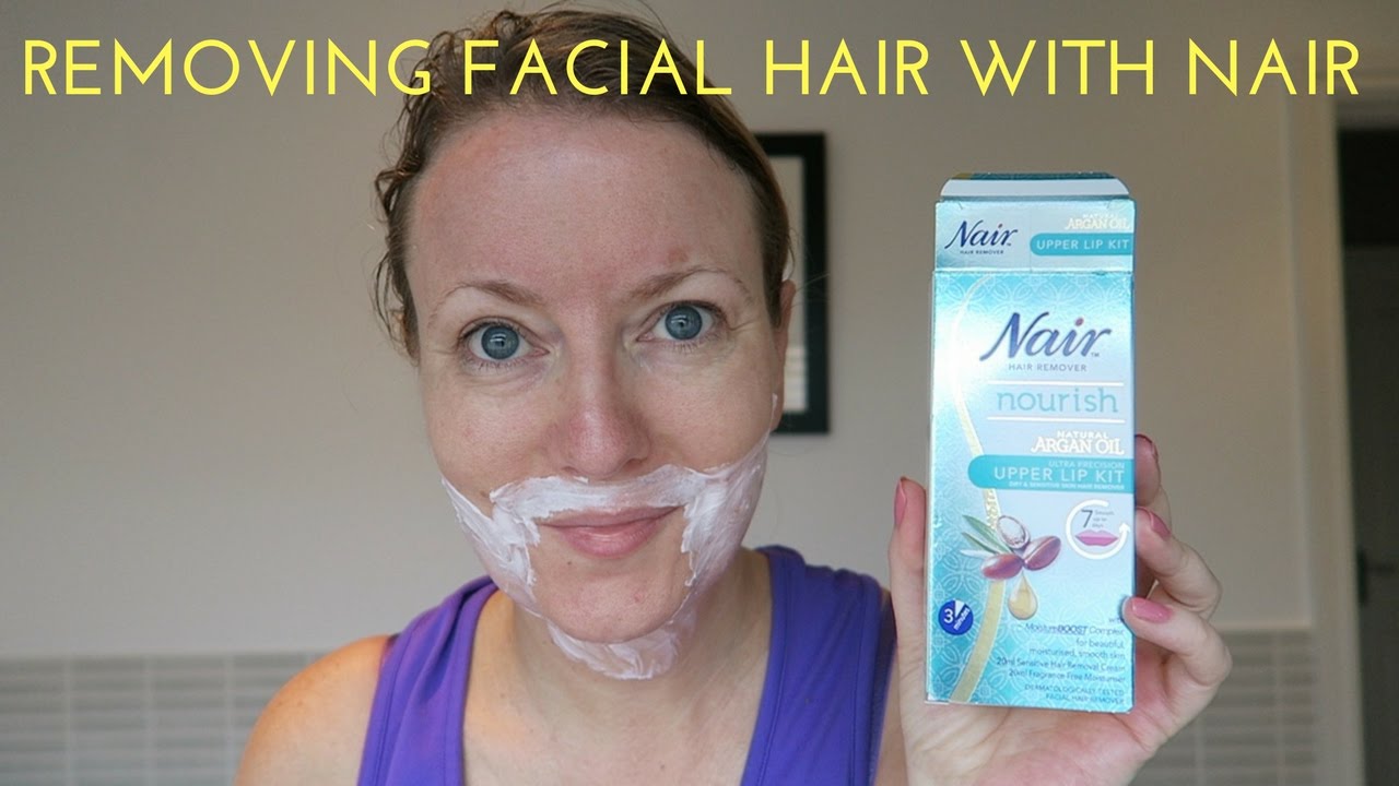 REMOVING FACIAL HAIR WITH NAIR YouTube