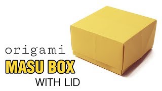 Easy Origami Masu Box & Lid Tutorial  DIY  Paper Kawaii