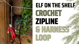 Crochet Mini ELF on the SHELF ZIPLINE @CrochetWithJulie