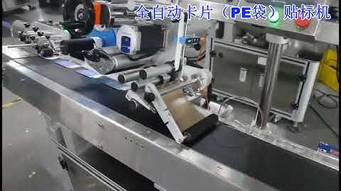 Automatic labeling machine for hang tags cards brochures