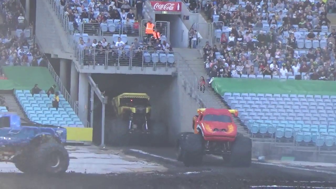 Monster Jam Sydney Truck Entrance YouTube