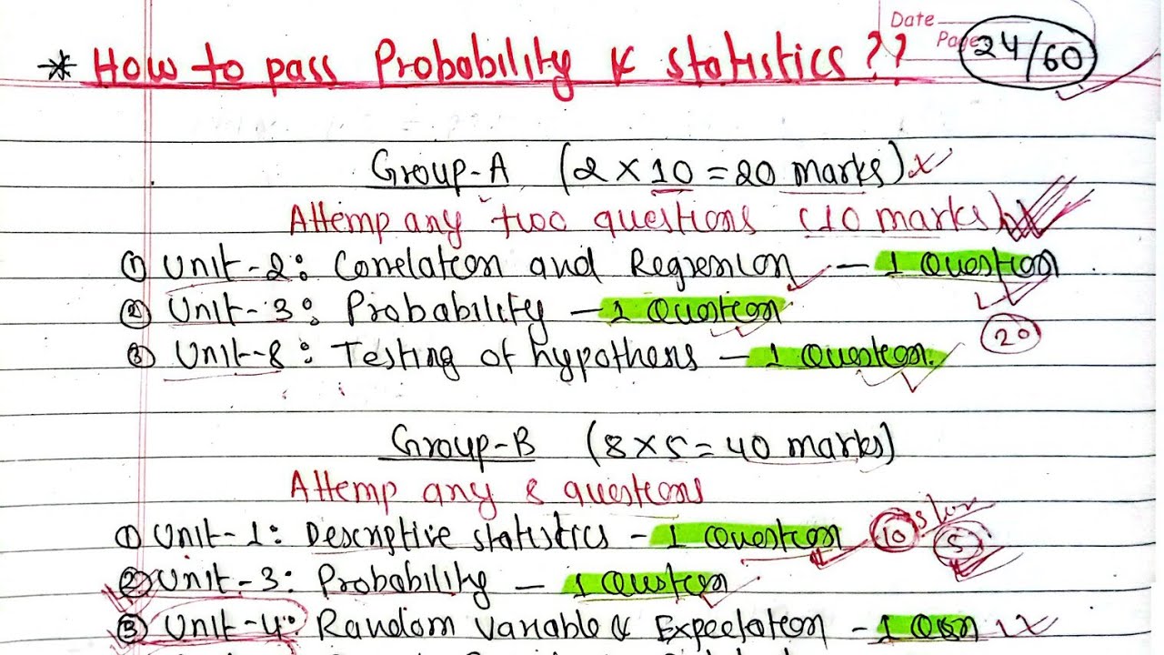 How to pass Probability & Statistics? Purbanchal University BE Civil/Computer|Probability 