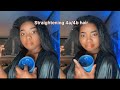 Straightening my hair with grease! Heatdamge? PEOLE WERE MAD | 2nd attempt
