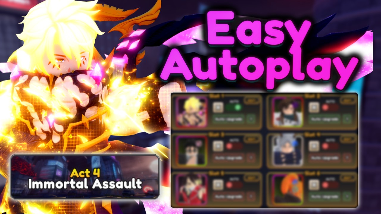 Easiest Way to Autoplay Act 4 Raid Sorcerer Battlefield | Anime Vanguards