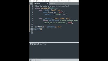 Python : Constant variable (Property) #shorts #shortvideo #shortsvideo #short