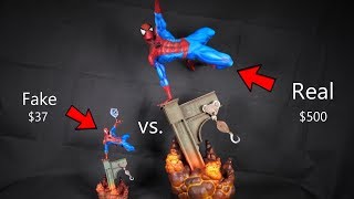 500 Statue Vs. 37 Statue -Sideshow Spider-Man Premium Format Vs. Knock-Off