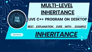 C++ program of Multilevel inheritance | Multilevel inheritance in c++ | Explained in Hindi😃😃