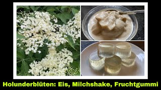 Holunderblütenmilch - Eiscreme und Fruchtgummi selber machen aus Holunderblüten |Holunderblütensirup