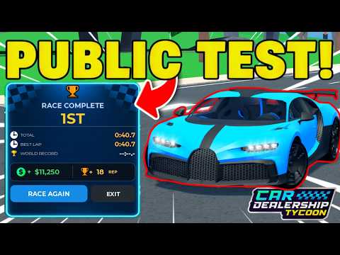 😱 NEW MAP Public Test And *MORE* In Car Dealership tycoon!