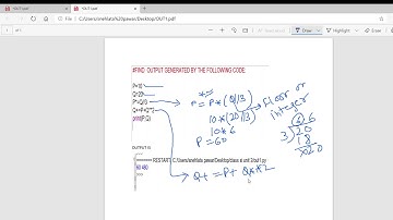 FIND  OUTPUT GENERATED BY THE FOLLOWING CODE:(PYTHON CODE)