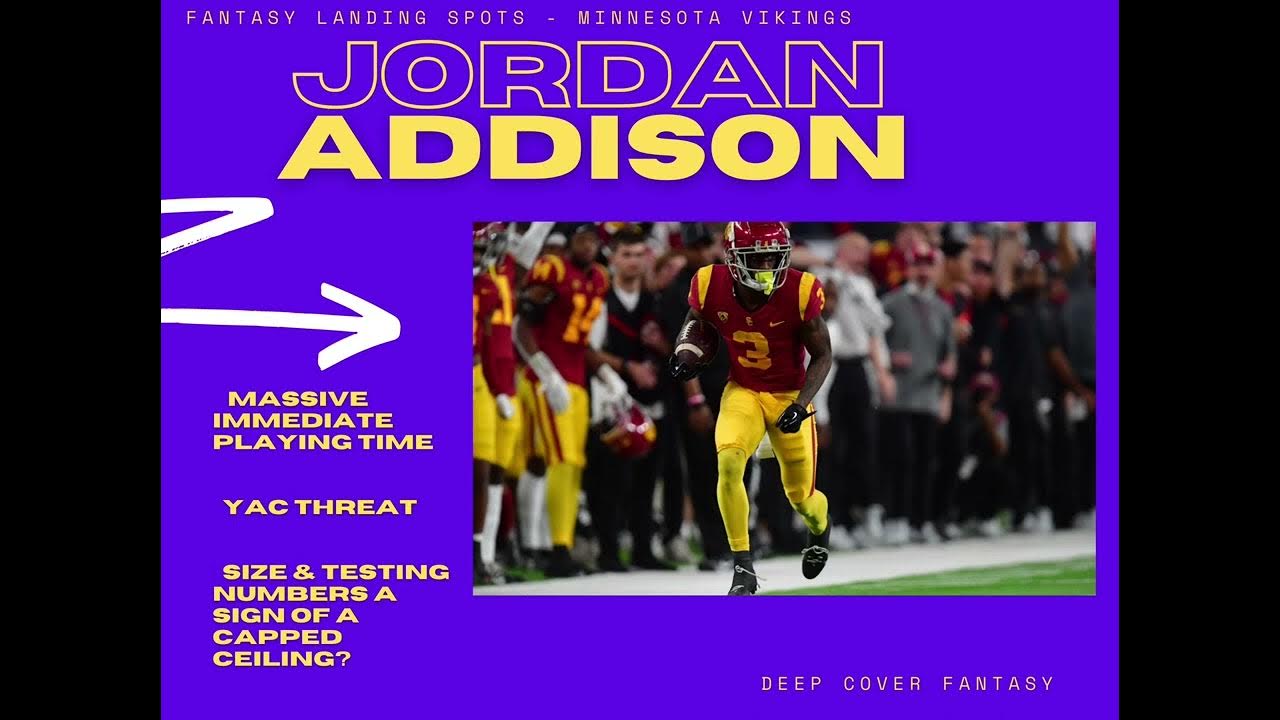 Jordan Addison fantasy landing spot YouTube