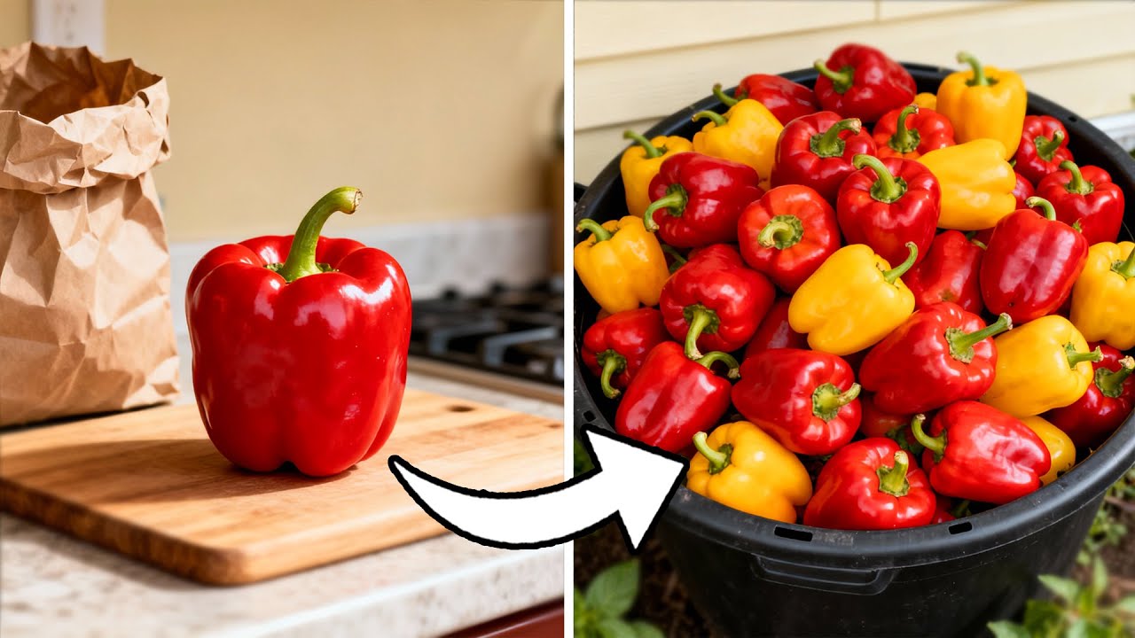 How to Get FREE Bell Pepper Plants From Store Brought Bell Peppers