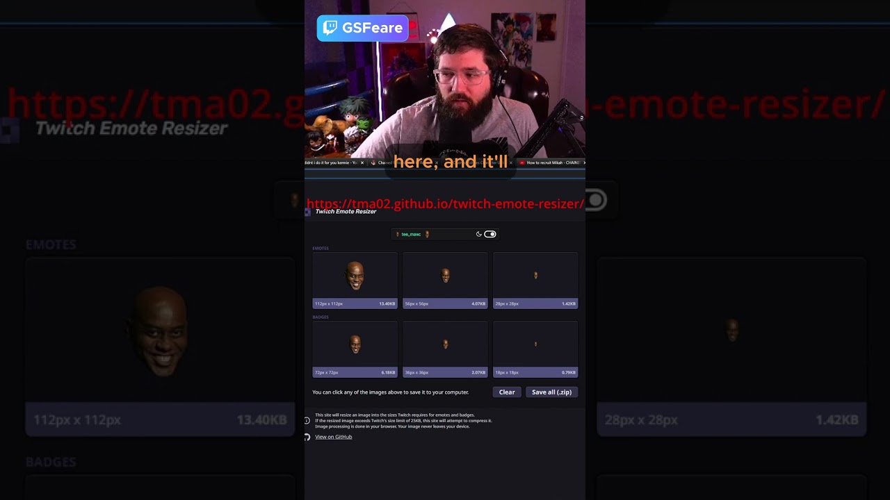 Change Emote Sizes in SECONDS For Twitch