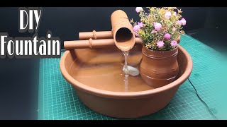 DIY Indoor Water Fountain How To Make Tabletop Water Fountain With Pvc Pipe Easy