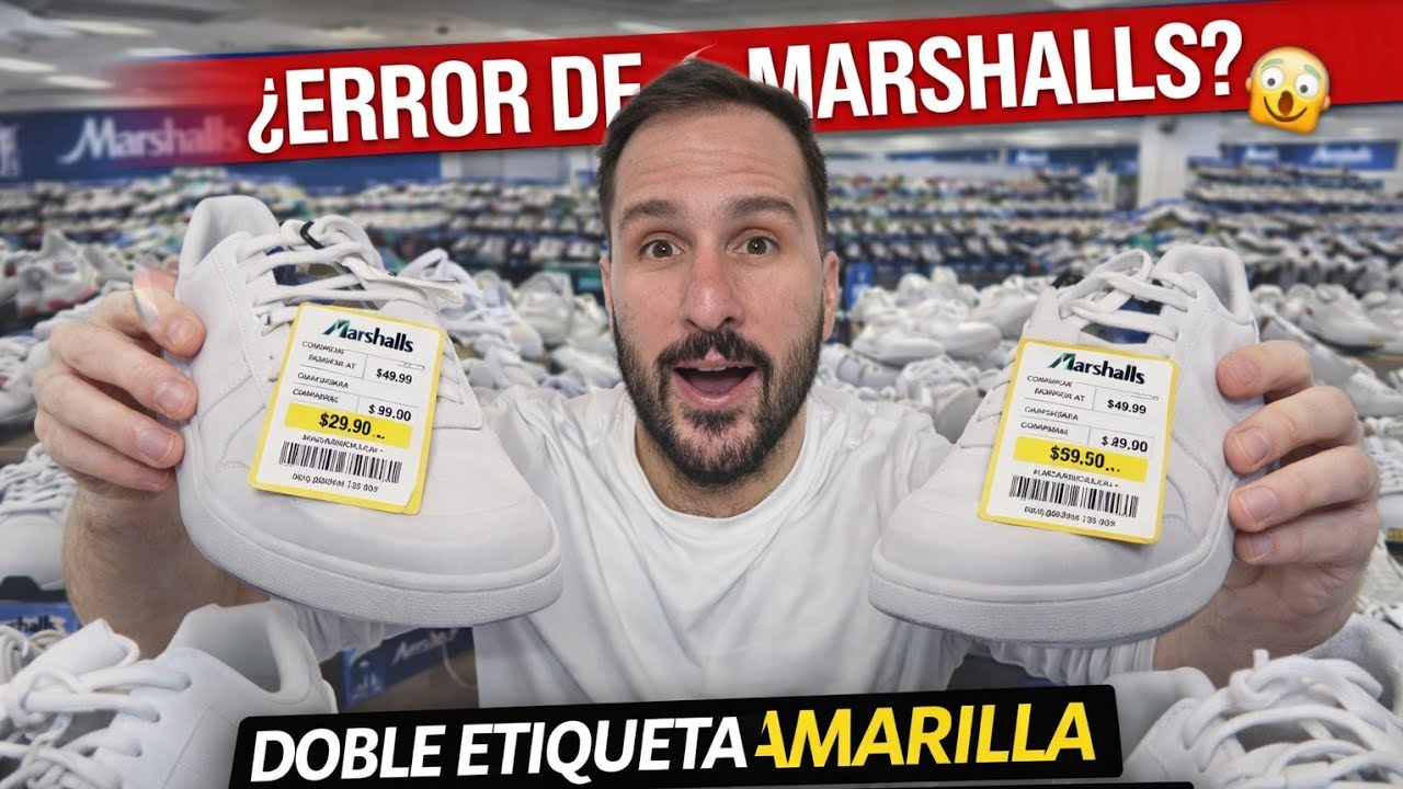¿ERROR DE MARSHALLS? 😱 DOBLE ETIQUETA AMARILLA en TENIS… precios RIDÍCULOS 🔥👟