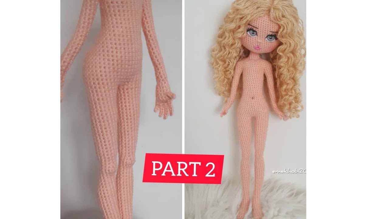 Amigurumi  Barbie Bebekte Sağ Bacak Yapılışı Part2 ( ENG SUBTİTLES ON)