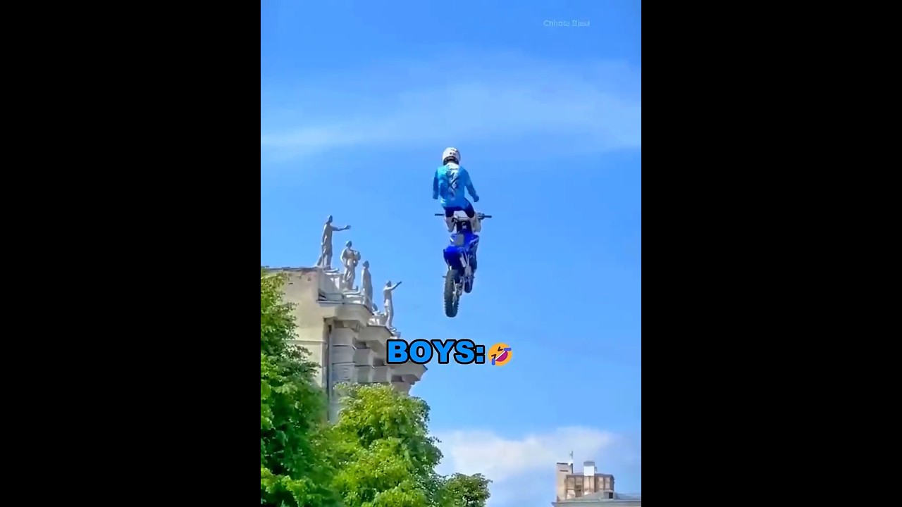 Stunts are only for REaL MeN 💀#dirtbike #edit #stunts #trollface #shorts