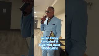 LaRian Finney recognized at Black Wall Street WOODLAWN