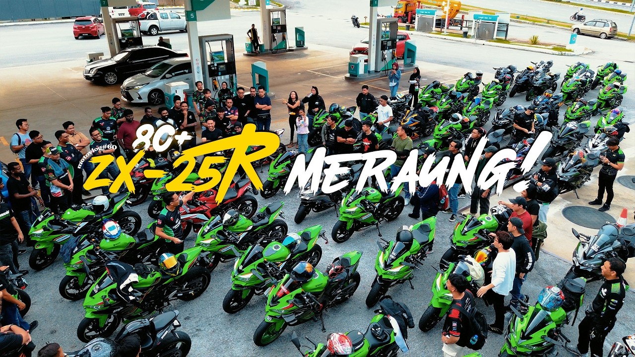 NGAUMAN 80 BIJI+ KAWASAKI NINJA ZX-25R MALAYSIA 🔥| MERIAH GILA MEGA GATHERING 2.0🤘 (Part 1)