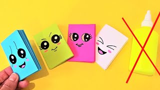 MINI NOTEBOOKS FROM ONEE SHEET OF PAPER - NO GLUE. Easy DIY Kawaii Paper Book - BACK TO SCHOOL