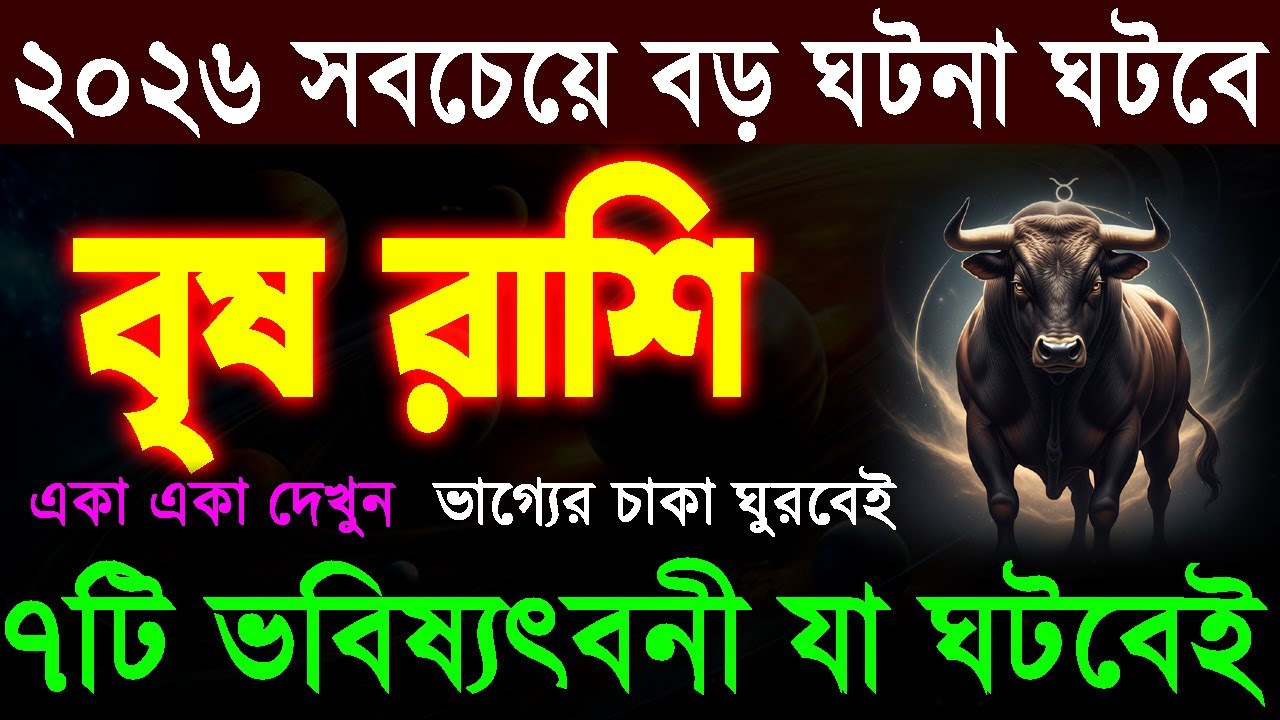 Birish Rashi বৃষ রাশি ২০২৬ জীবনের সবচেয়ে বড় ঘটনা ঘটবে| Brish Rashi 2026 | brisha ...