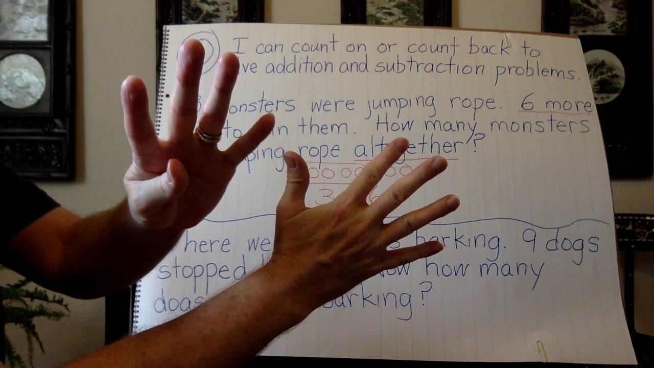 1 OA 5 Counting on and counting back to solve an addition or subtraction problem